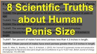 Eight Scientific Truths About Human Penis Size