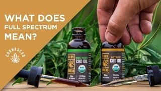 What Does Full Spectrum CBD Oil Mean?