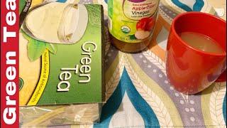 How to make green Tea with apple cider vinegar//Green tea for weight loss