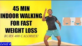 45-Minute Walk at Home Workout for FAST WEIGHT LOSS - Indoor Walking Workout