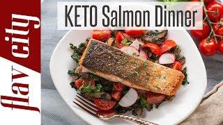 Quick & Easy Keto Diet Recipe For Weight Loss - Low Carb Salmon Recipe