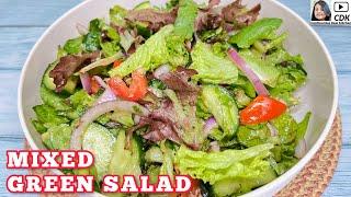 MIXED GREEN SALAD | Keto Weight Loss Salad Recipe | Healthy Summer Salad | Mixed Lettuce Salad