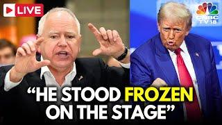 Tim Walz Roasts Donald Trump's Rally Campaign in Pennsylvania | Kamala Harris | USA News LIVE | N18G